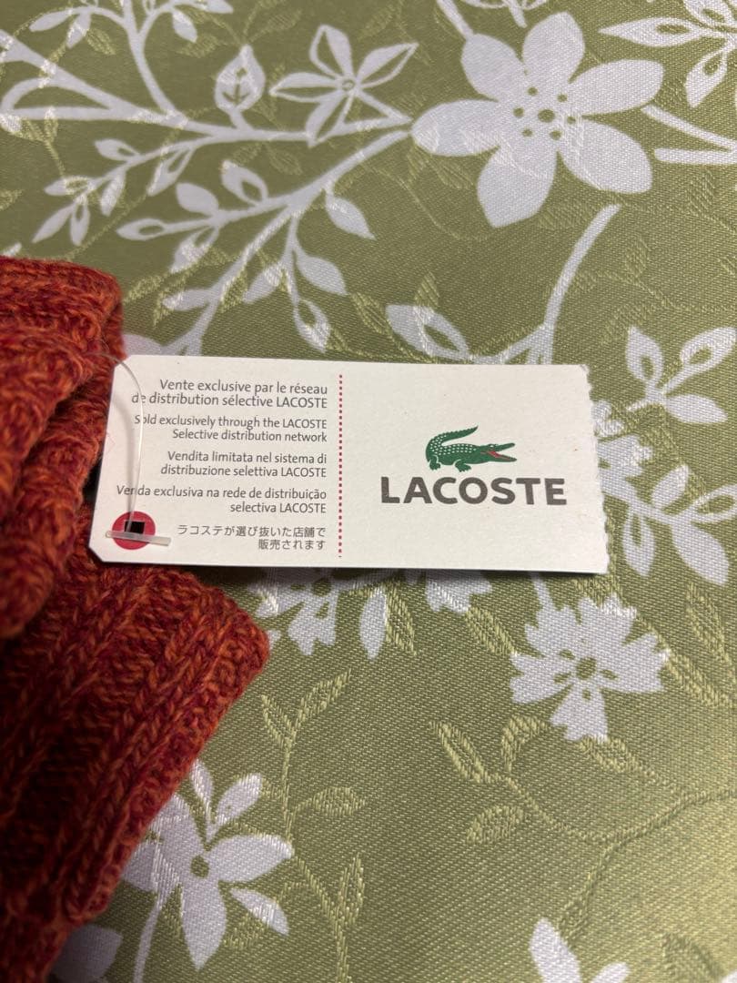 ⭐️LACOSTE（ラコステ）ニット手袋＋マフラーセット