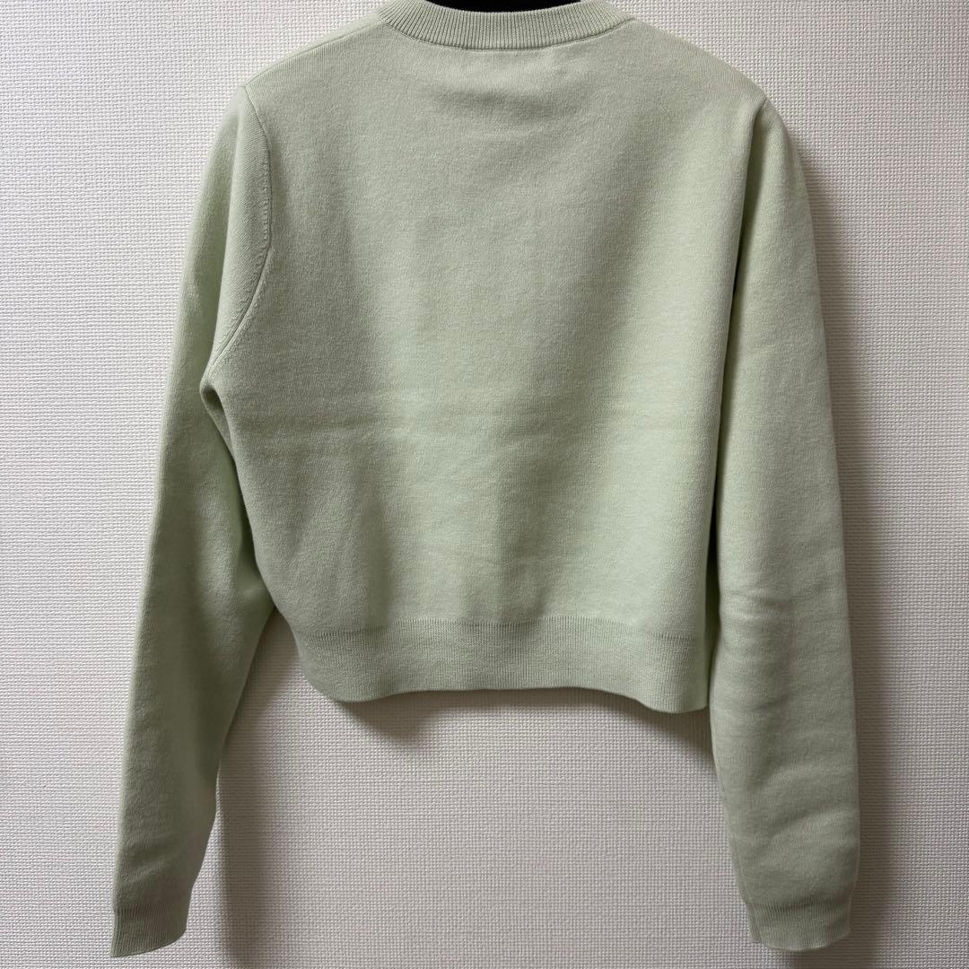 CaBAN コットンカシミヤ クルーネックカーディガン ライトグリーン