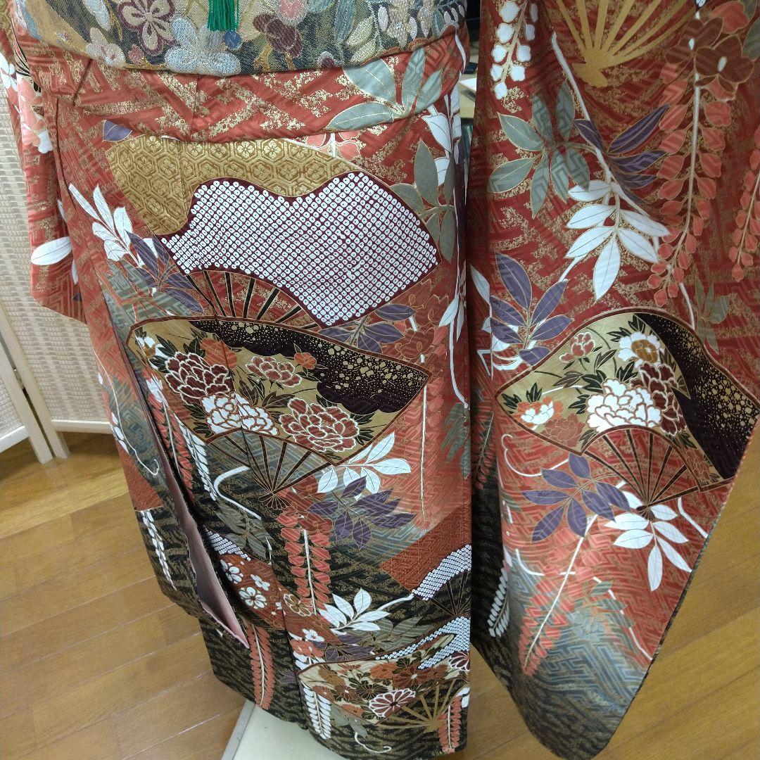 【振袖フルセット】豪華絢爛古典柄 極上振り袖 身丈158cm 全通柄袋帯成人式