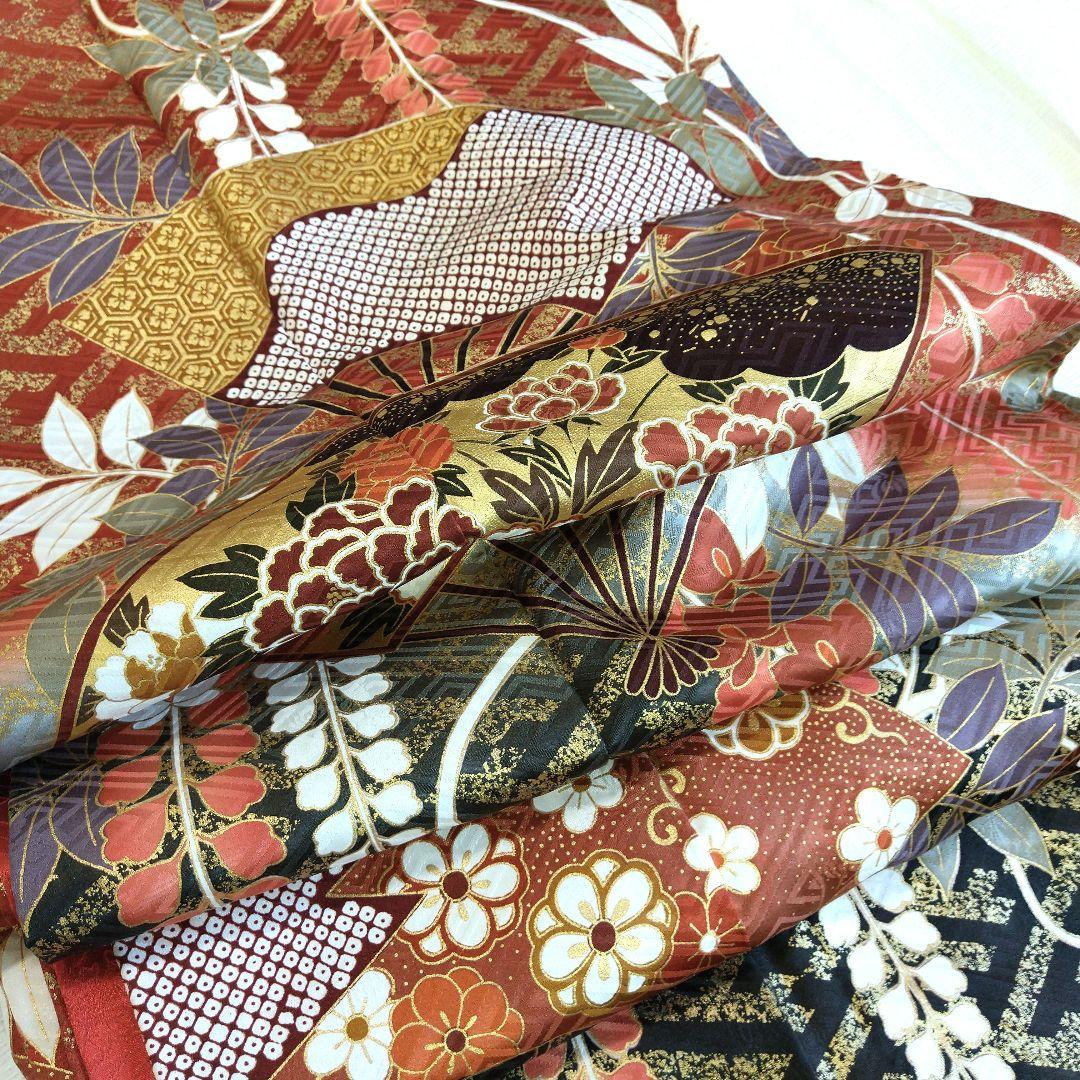 【振袖フルセット】豪華絢爛古典柄 極上振り袖 身丈158cm 全通柄袋帯成人式