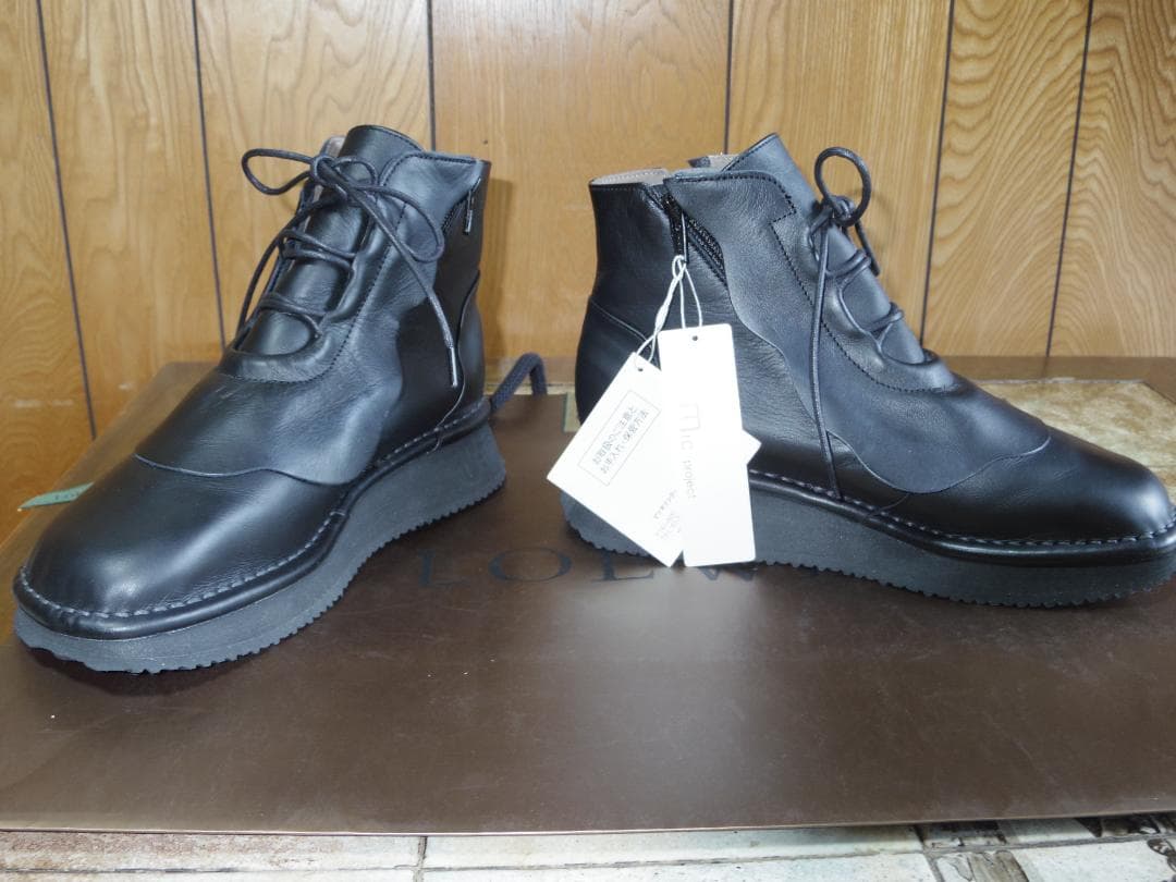 ★お値下げ・新品・今季センソユニコ・慈雨・黒・ブーツ・24・39.800円