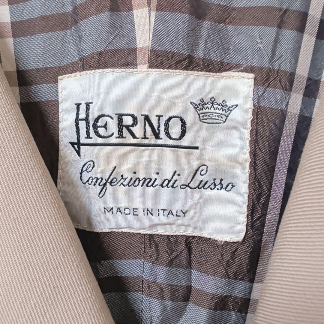 Herno ベージュ ダブルブレスト トレンチコート イタリア製 ロングコート