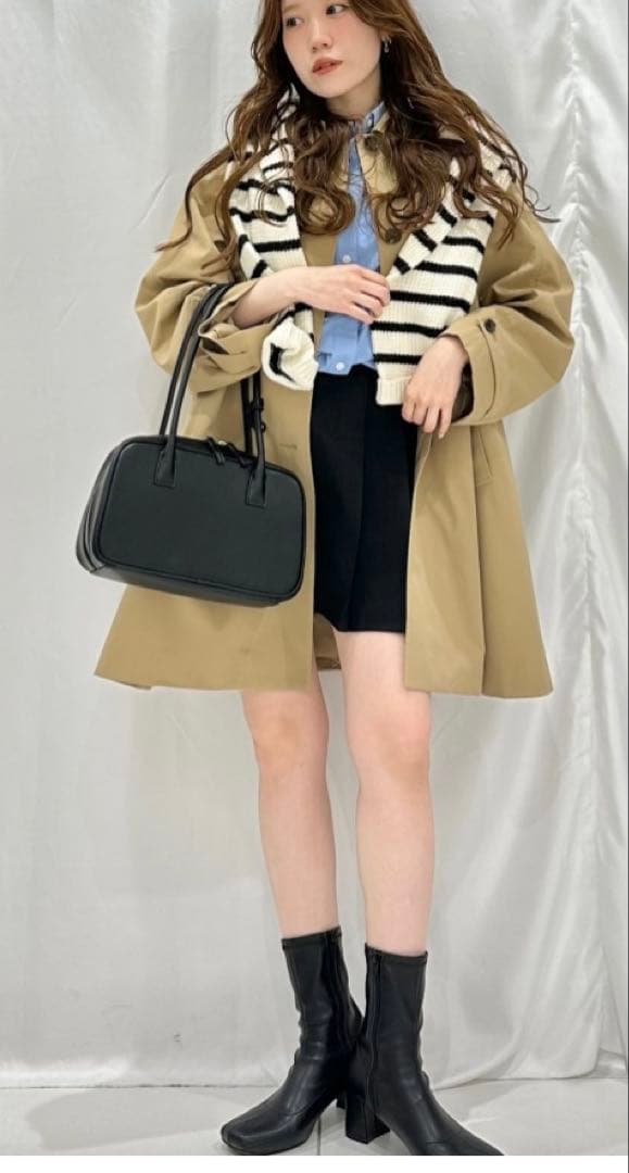 ✨今期GU✨新品タグ付✨バルマカーンAラインハーフコート✨ベージュ✨S✨