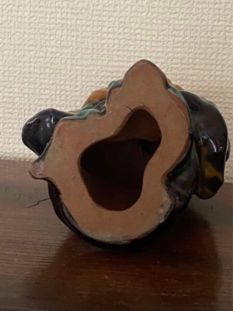中国美術 陶磁製 七福神 壽老人 缘起物 年代物