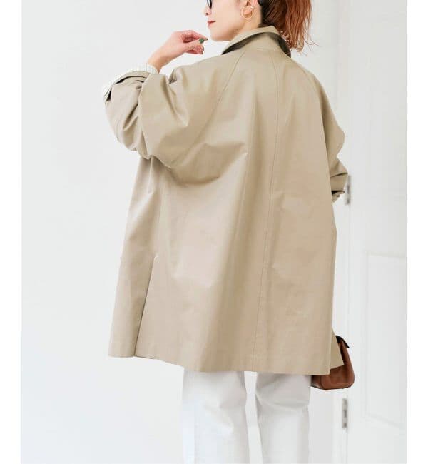 スビックアンドスパン　T/Cギャバステンカラーハーフコート36 新品