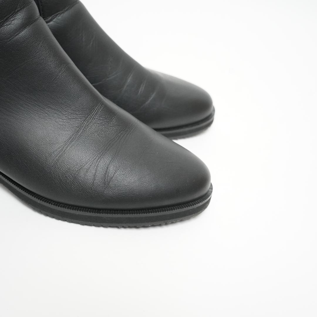 【未使用級】銀座ヨシノヤ 晴雨兼用 ブーツ ショート レザー 23.5cm