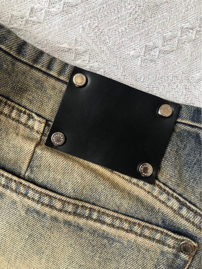パンツ THEREDTHREAD M cutting denim2