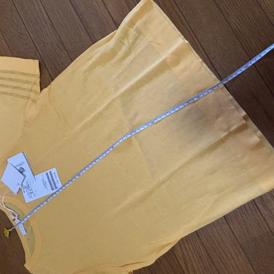 アクア　EL MIDAS からし色イエロー 半袖トップス 長袖ロングカーデ