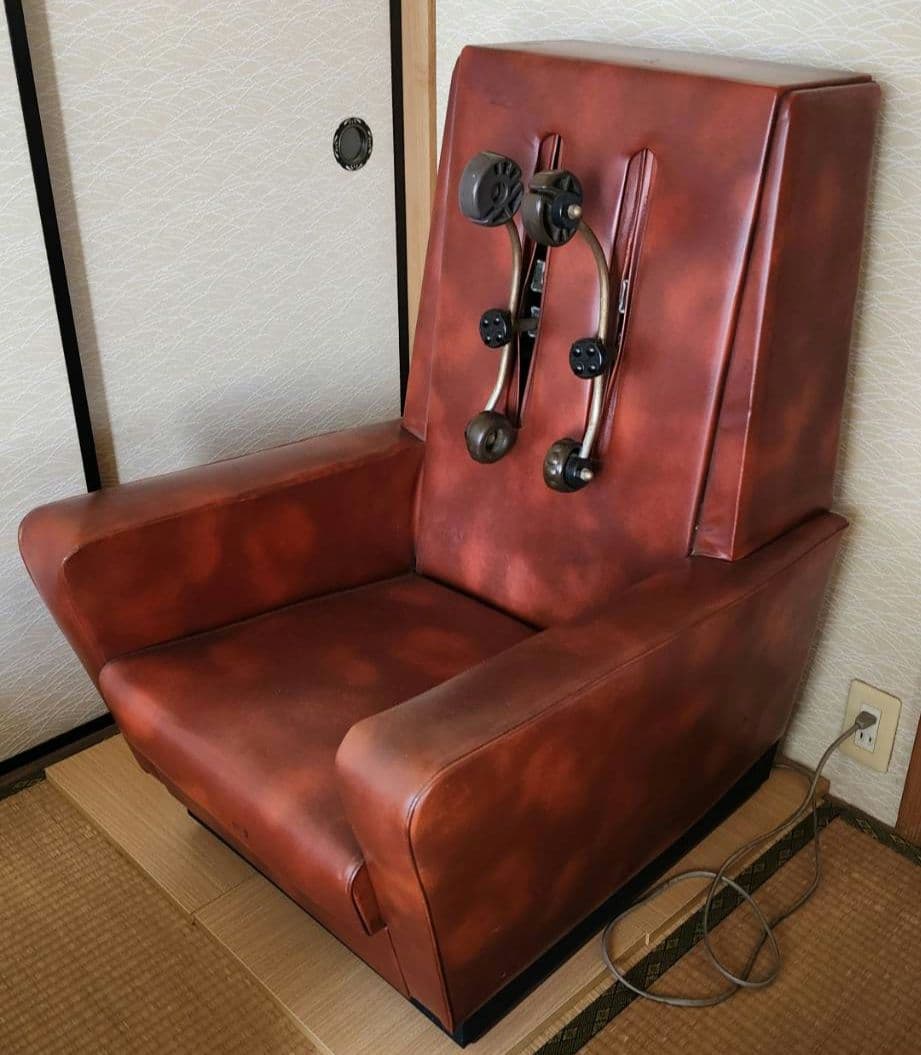 コイズミ　自動マッサージ機　レトロ　チェア　　銭湯チェア　稼働品