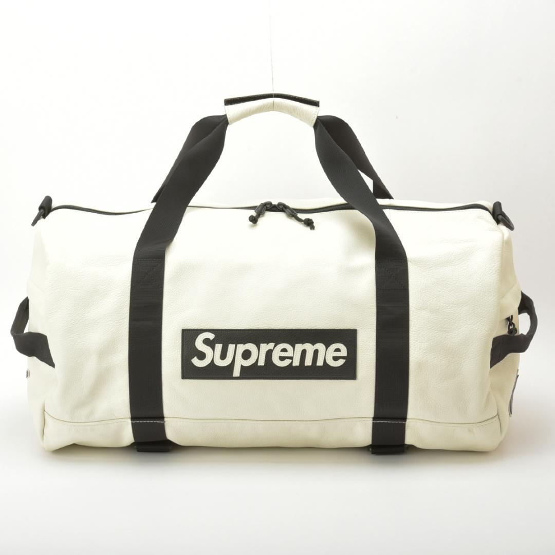未使用同様◇SUPREME NIKE コラボ 2WAY ボストンバッグ レザー白