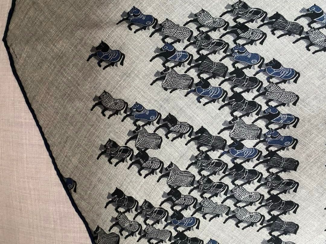 HERMES 馬柄スカーフロザンジュGM