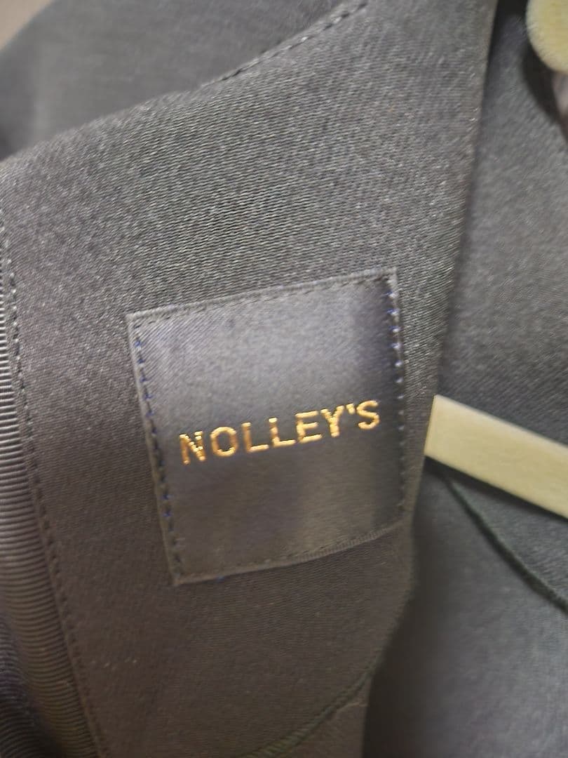 NOLLEY'S 異素材フリルコクーンワンピース 黒 36 新品未使用