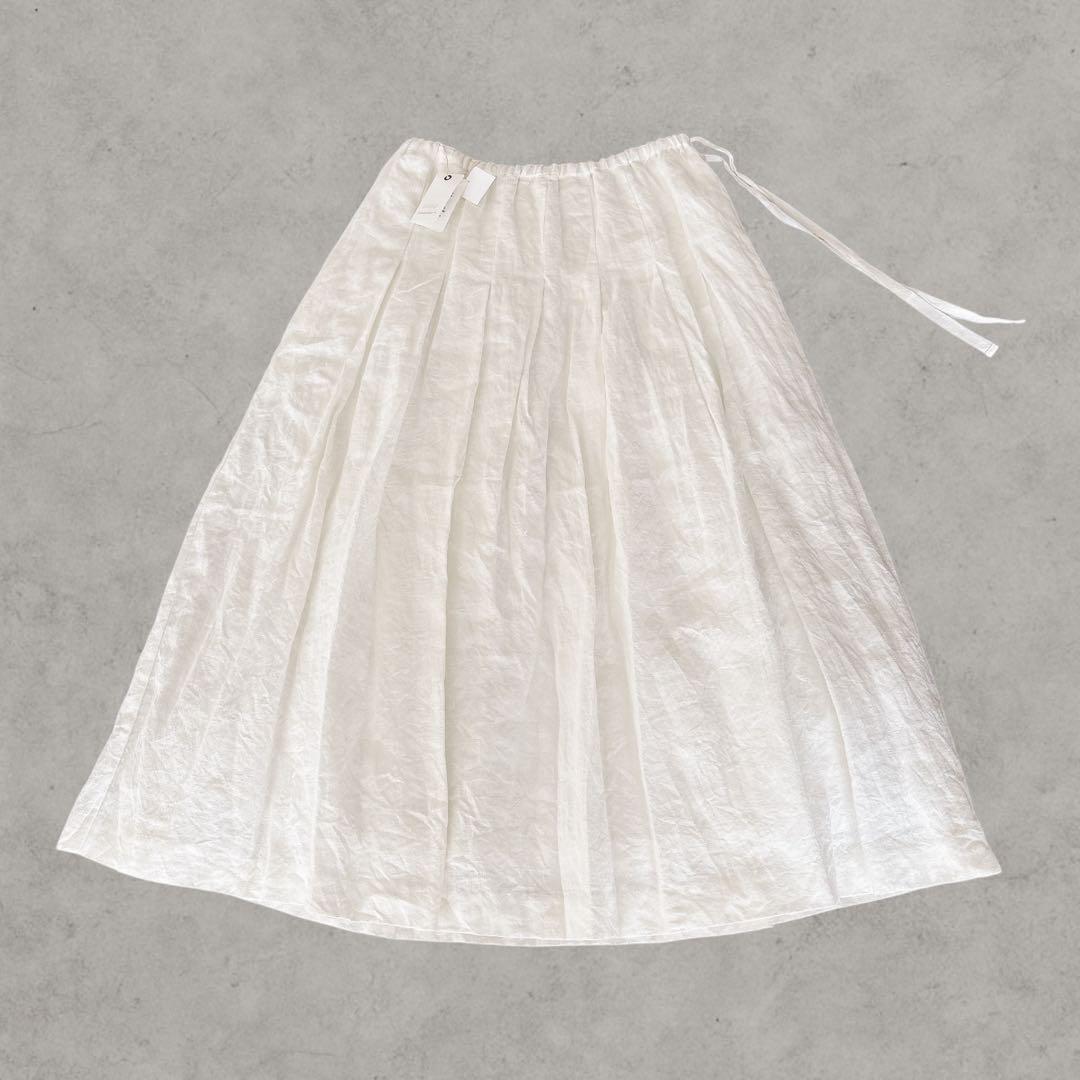 新品未使用✨ina(イナ) リネンソフトワッシャー タックスカート