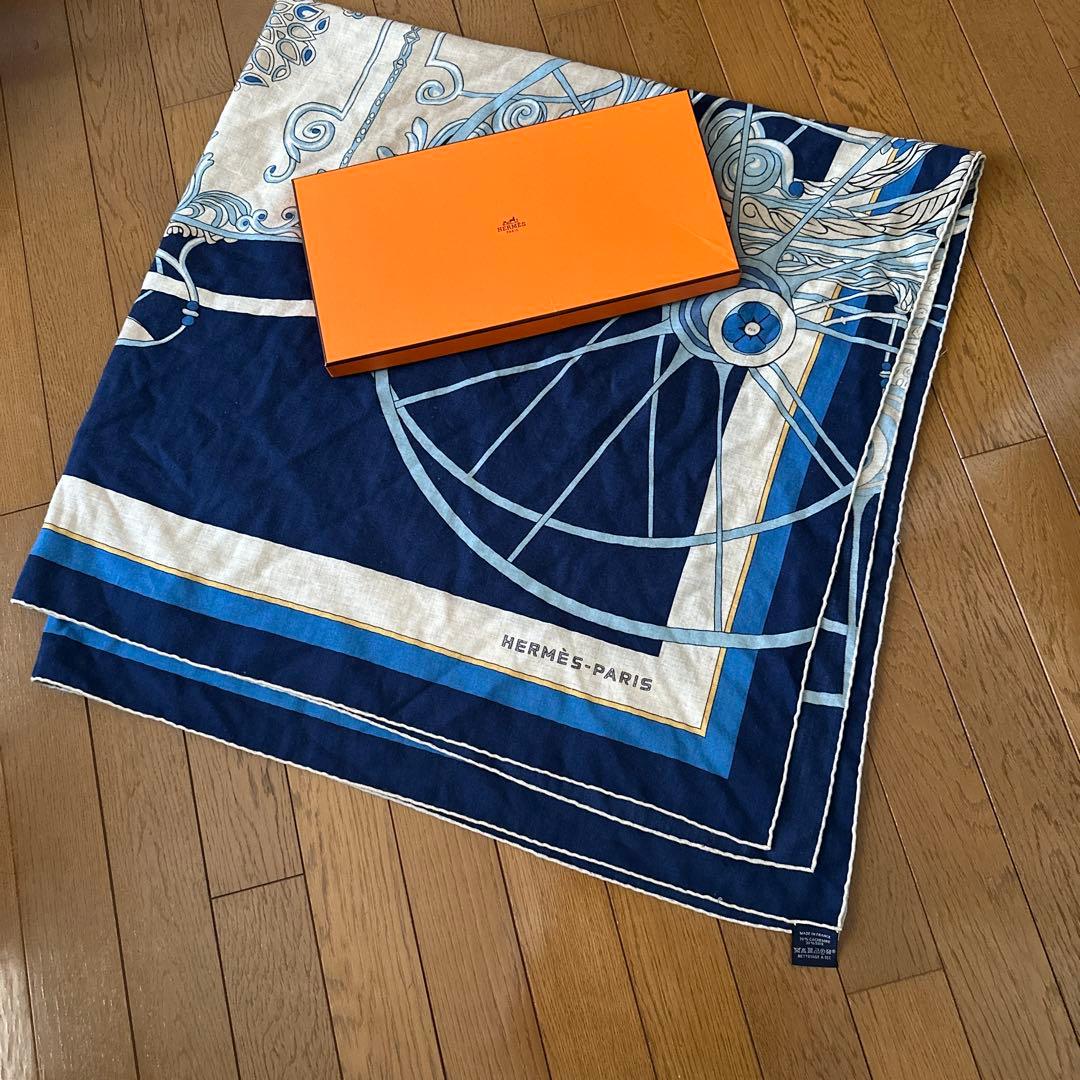 HERMES エルメス　カシミヤシルクストール140 クーペ・ド・ガラ