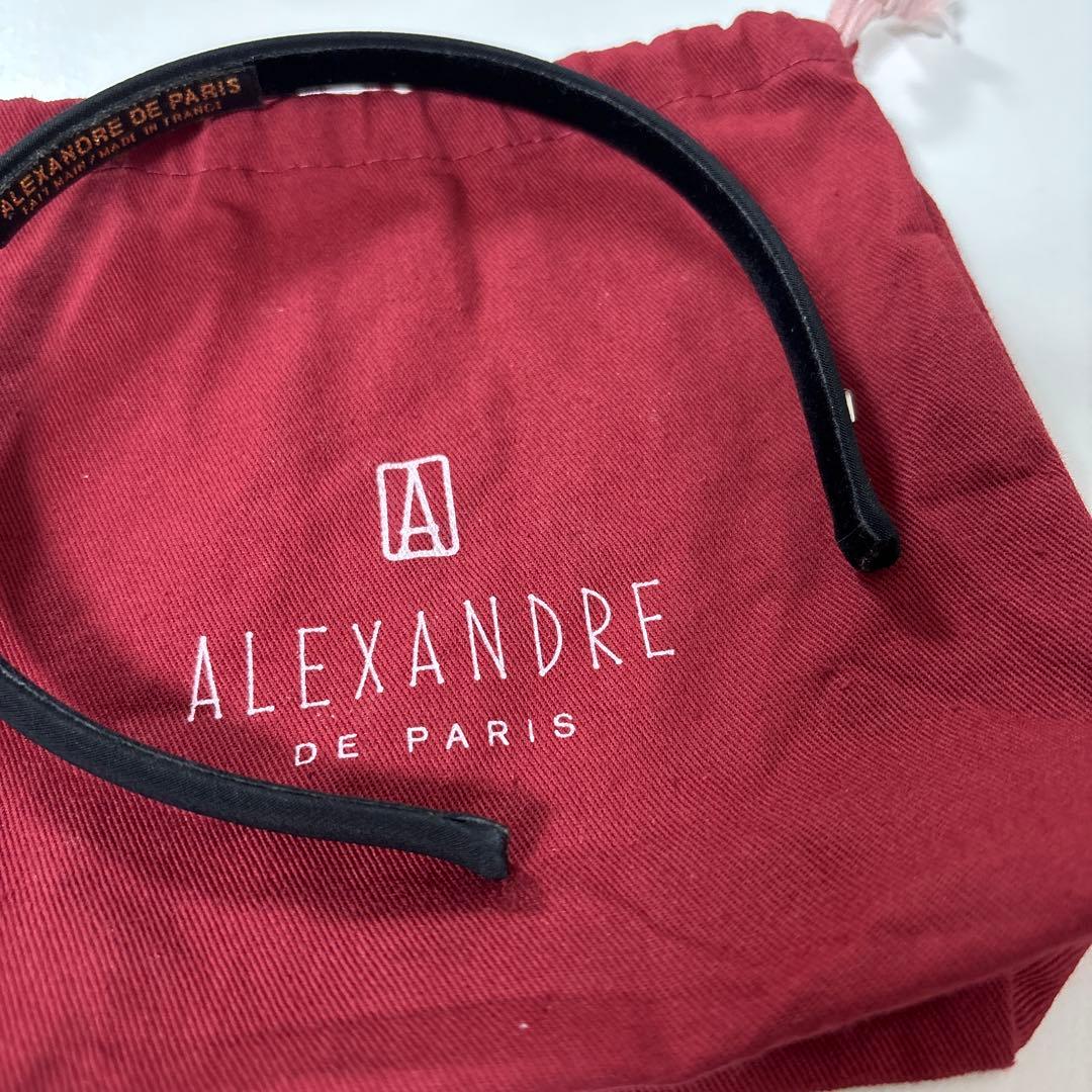 【週末限定価格】ALEXANDRE DE PARIS ブラックヘアバンド