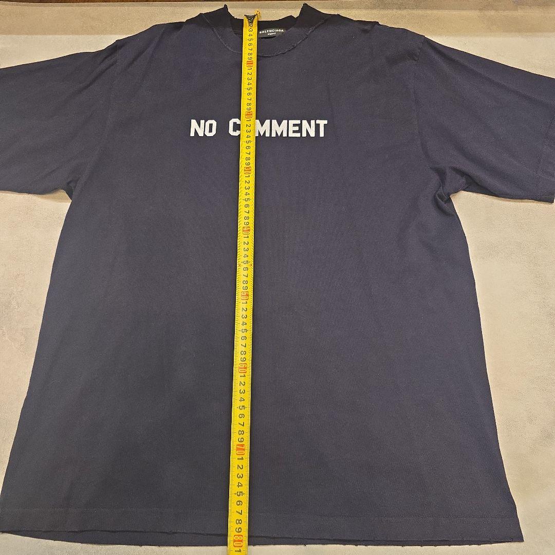 BALENCIAGA NO COMMENT プリント Tシャツ ネイビー