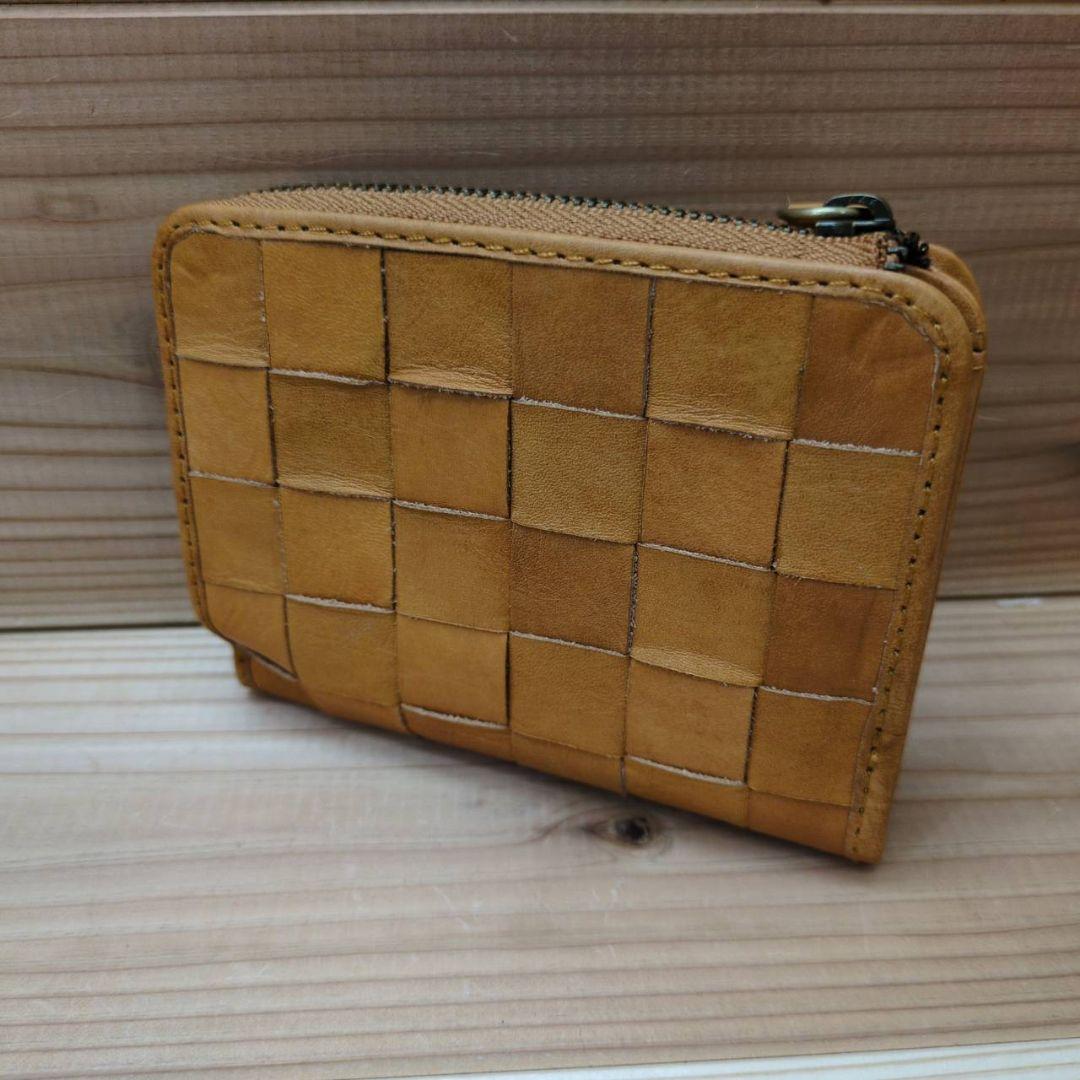 未使用　新品　ズッケロ　牛革　折財布　レディース　箱付　ブラウン　本革　二つ折り