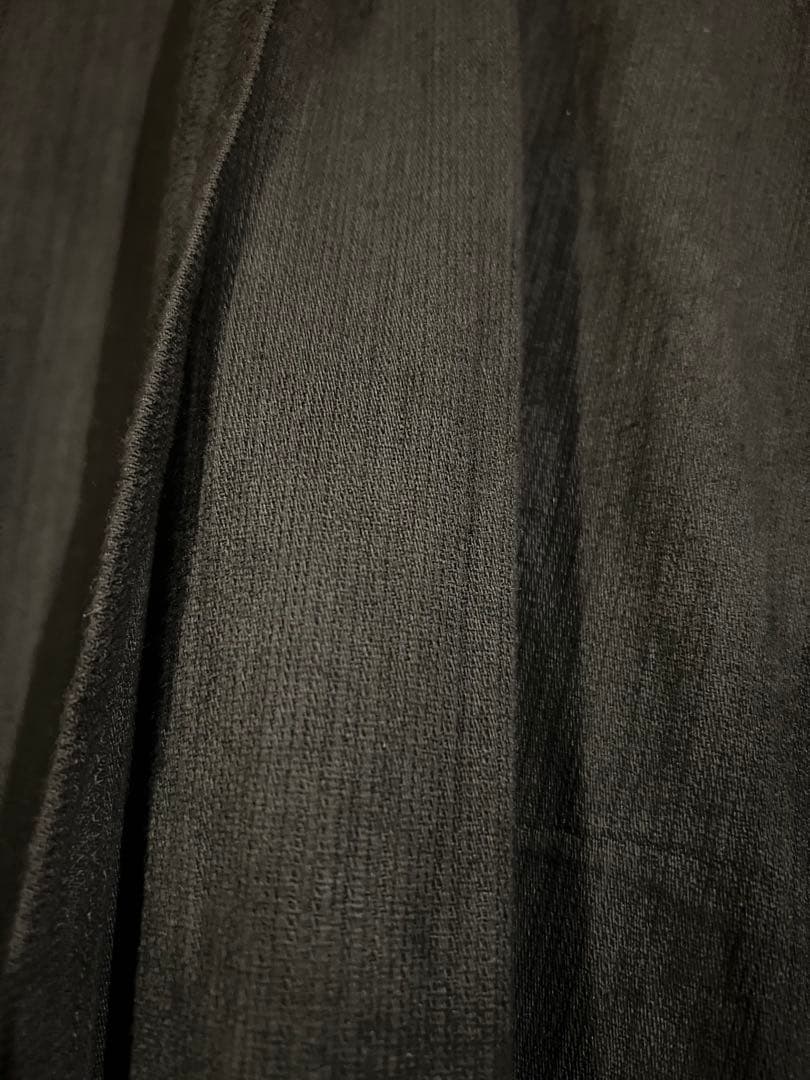 【美品】ヂェン先生の日常着　へちまえりロングコート　黒