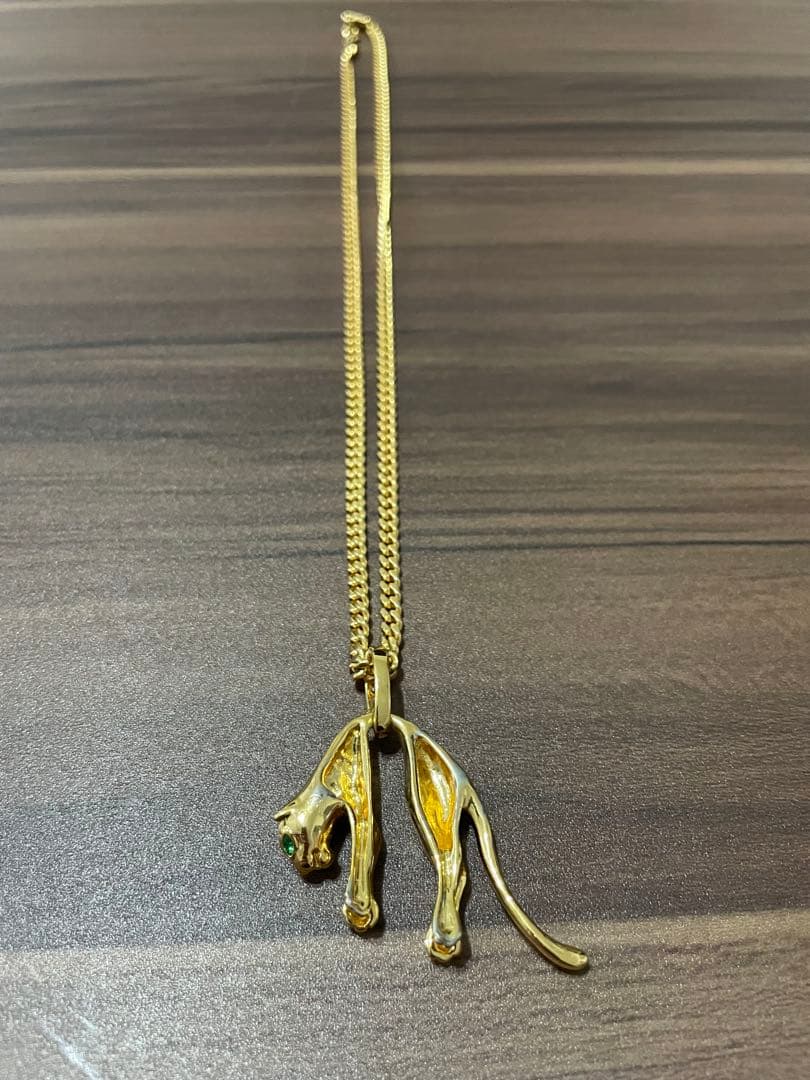 【値下げ可】パンサーネックレス 金メッキ チェーン50cm