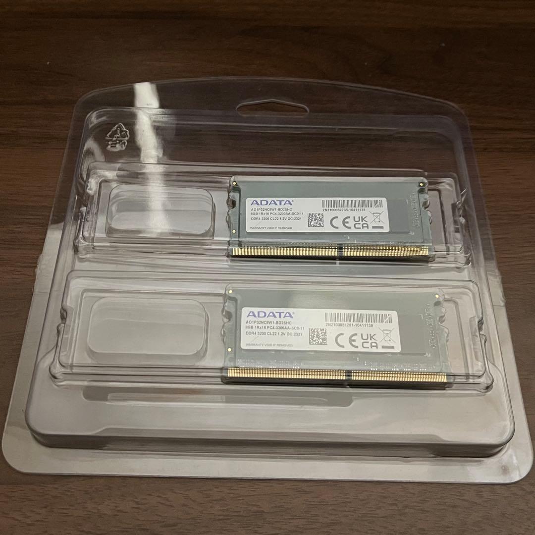ADATA DDR4 3200 8GB メモリー 2枚セット