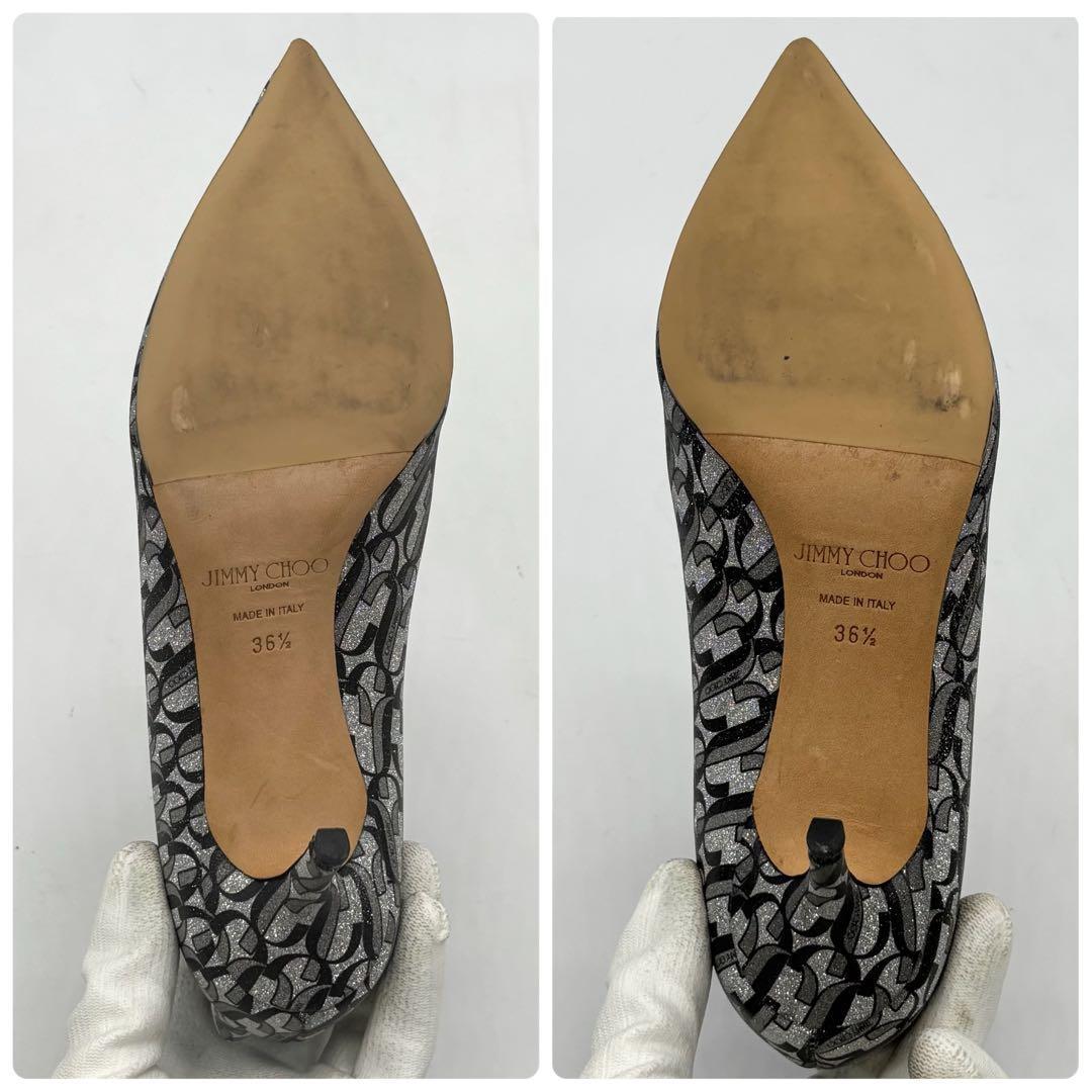極美品　極希少　JIMMY CHOO JCロゴ モノグラム　ブーティ　ピンヒール