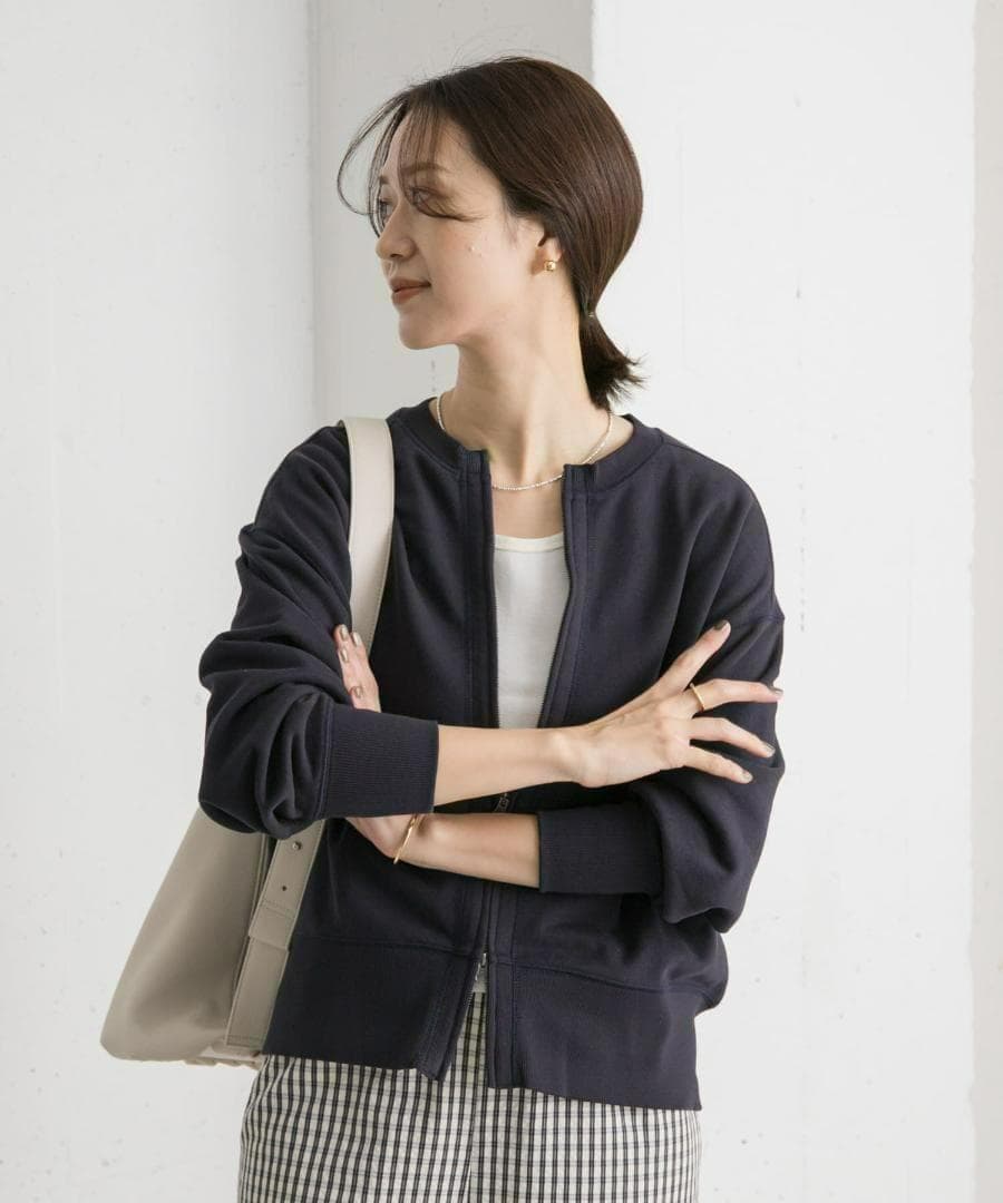 新品◆DOORS◆コットンスウェットZIPカーディガン《NAVY》ドアーズ