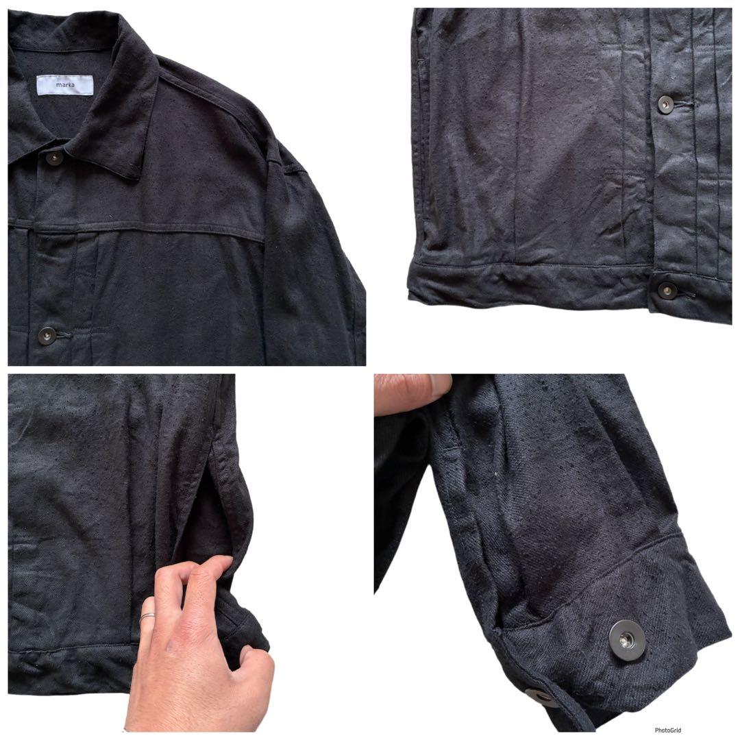 marka マーカ 22ss シルクリネン ジャケット ブルゾン シャツ デニム