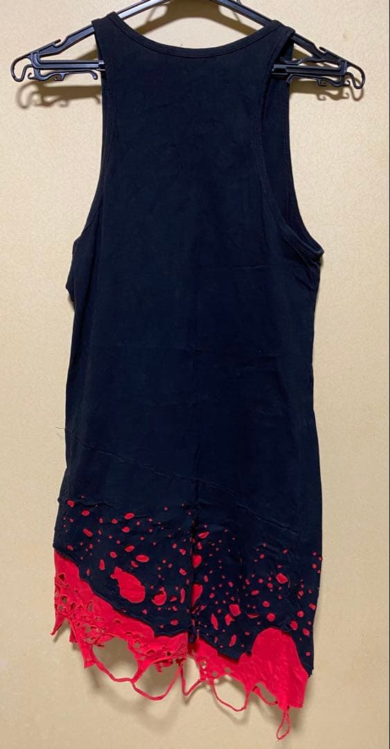 CIVARIZE シヴァーライズ タンクトップ ダメージ ブラック レッド