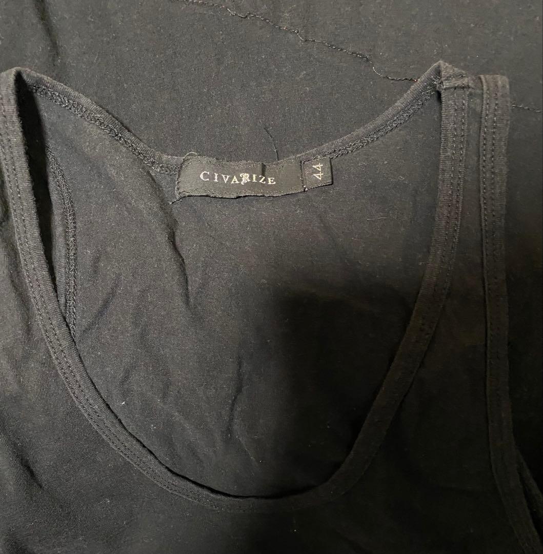 CIVARIZE シヴァーライズ タンクトップ ダメージ ブラック レッド