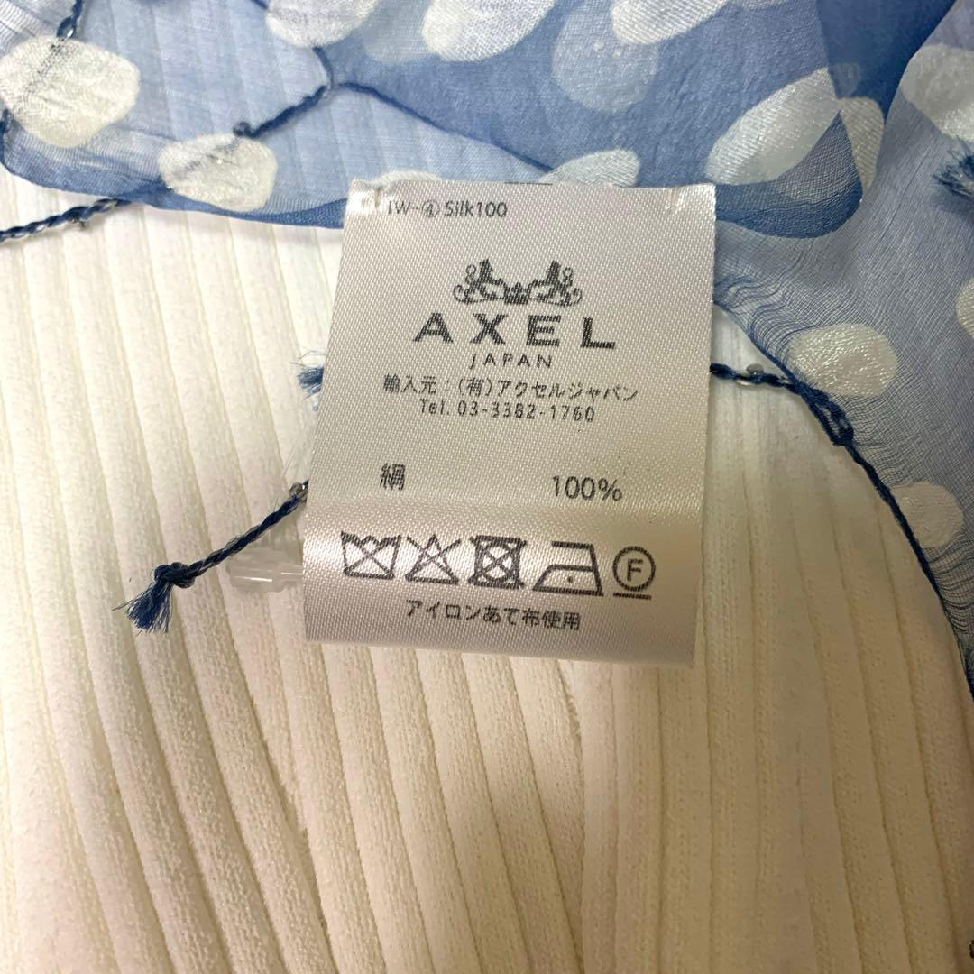 AXEL/アクセル　ネイビー ドット柄 シフォンストール　★新品