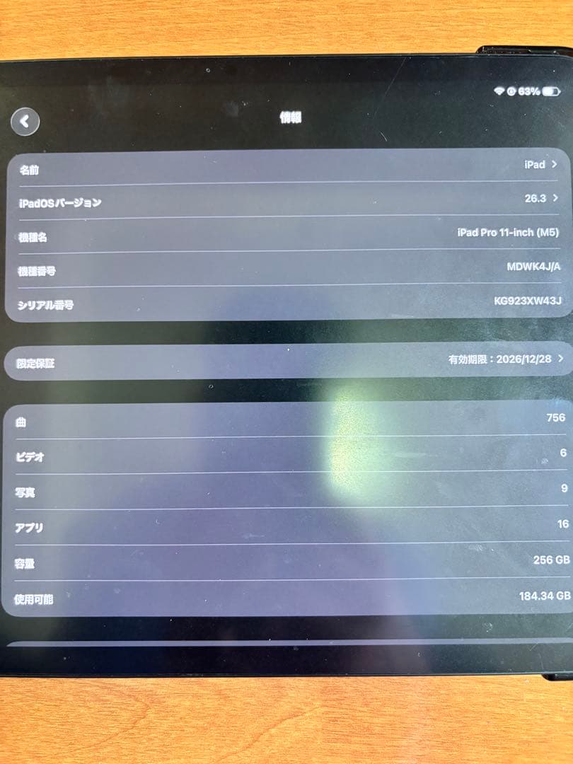 iPad Pro 11インチ 256GB (2024) 本体 m5
