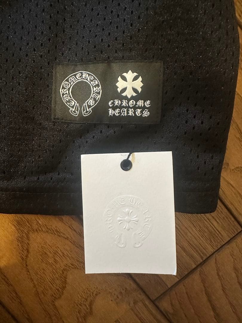 CHROME HEARTS メッシュ VネックTシャツ ブラック
