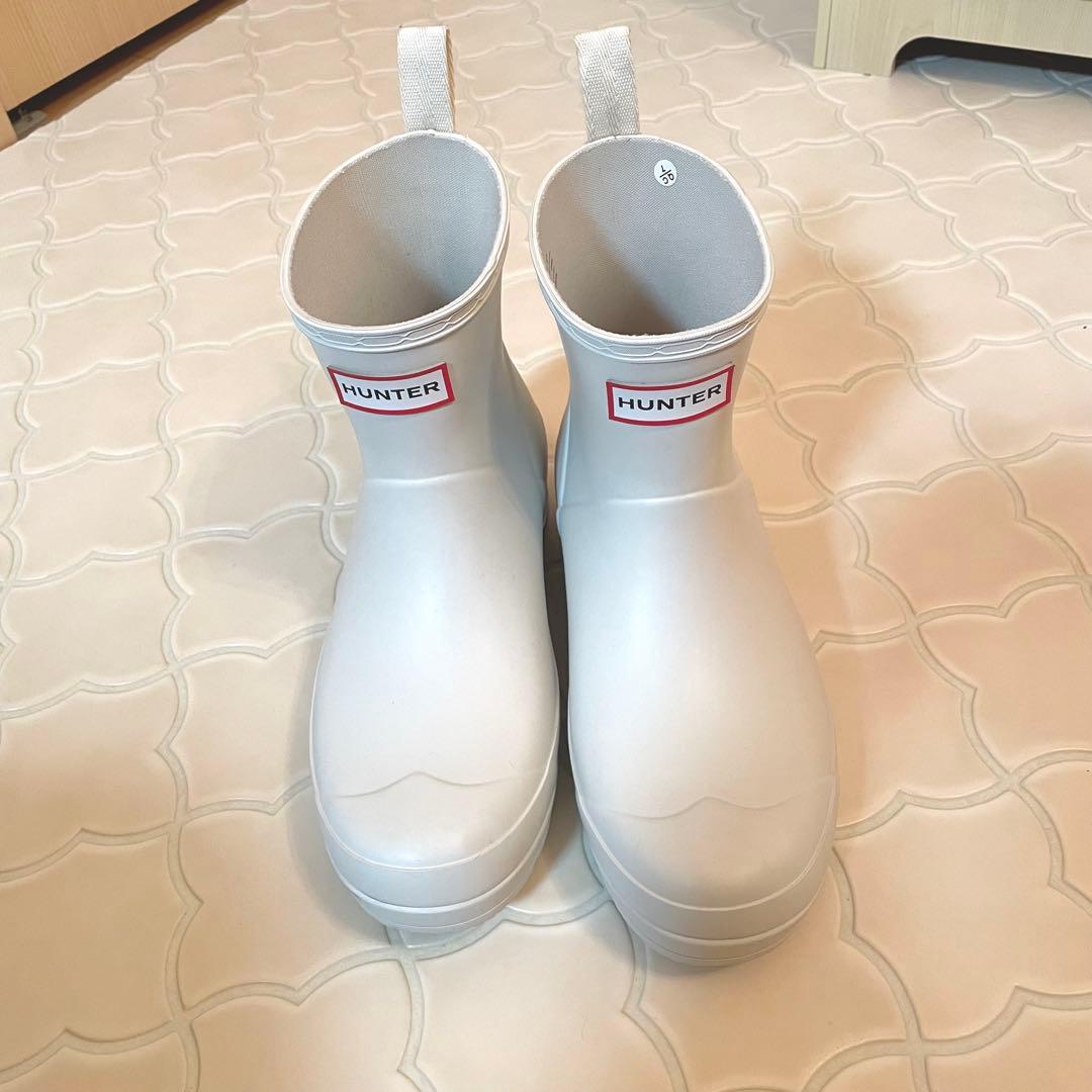 ✨美品✨ハンター HUNTER レインブーツショートドットバックストラップブーツ