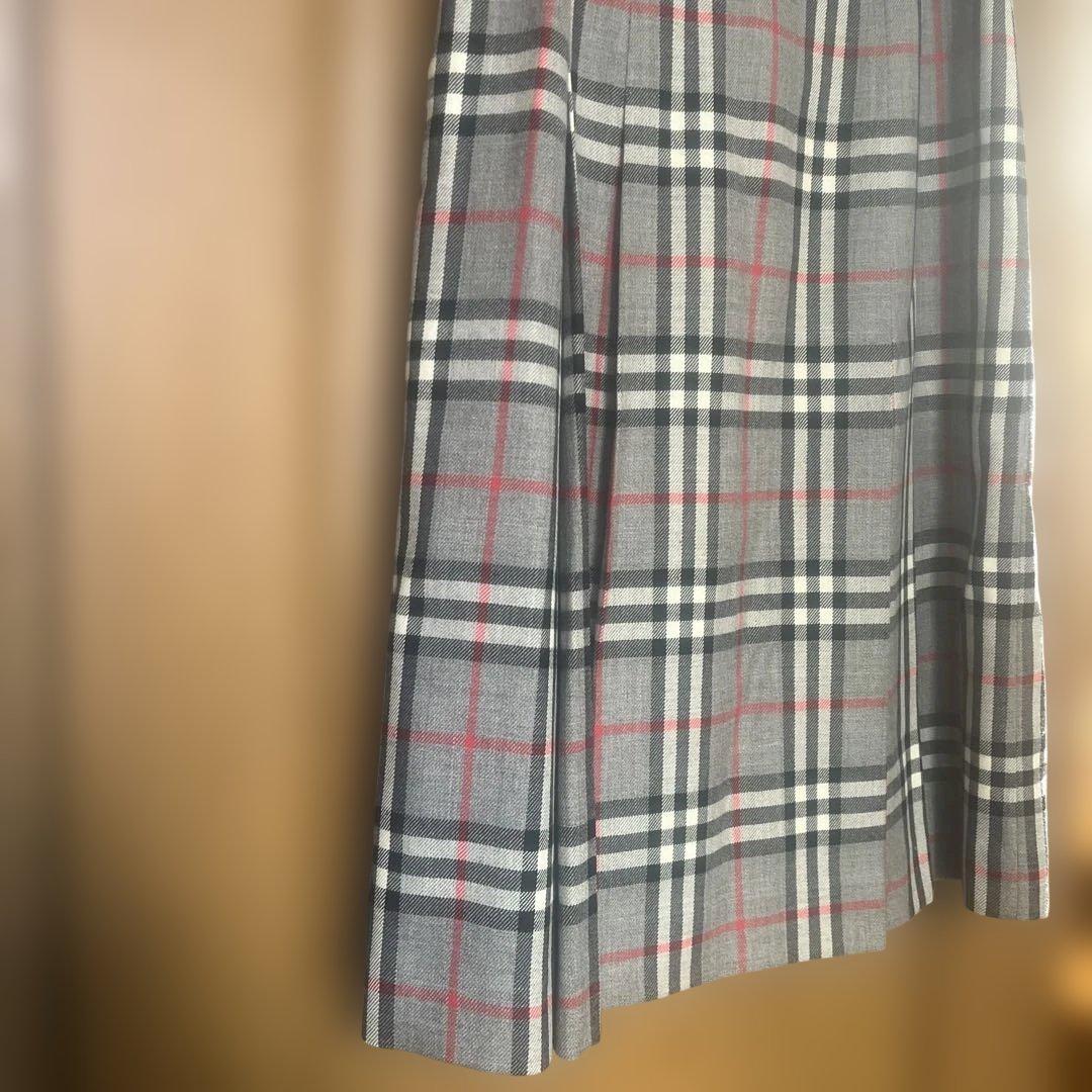 【BURBERRYS】チェック柄プリーツロングスカート　クリーニング済み
