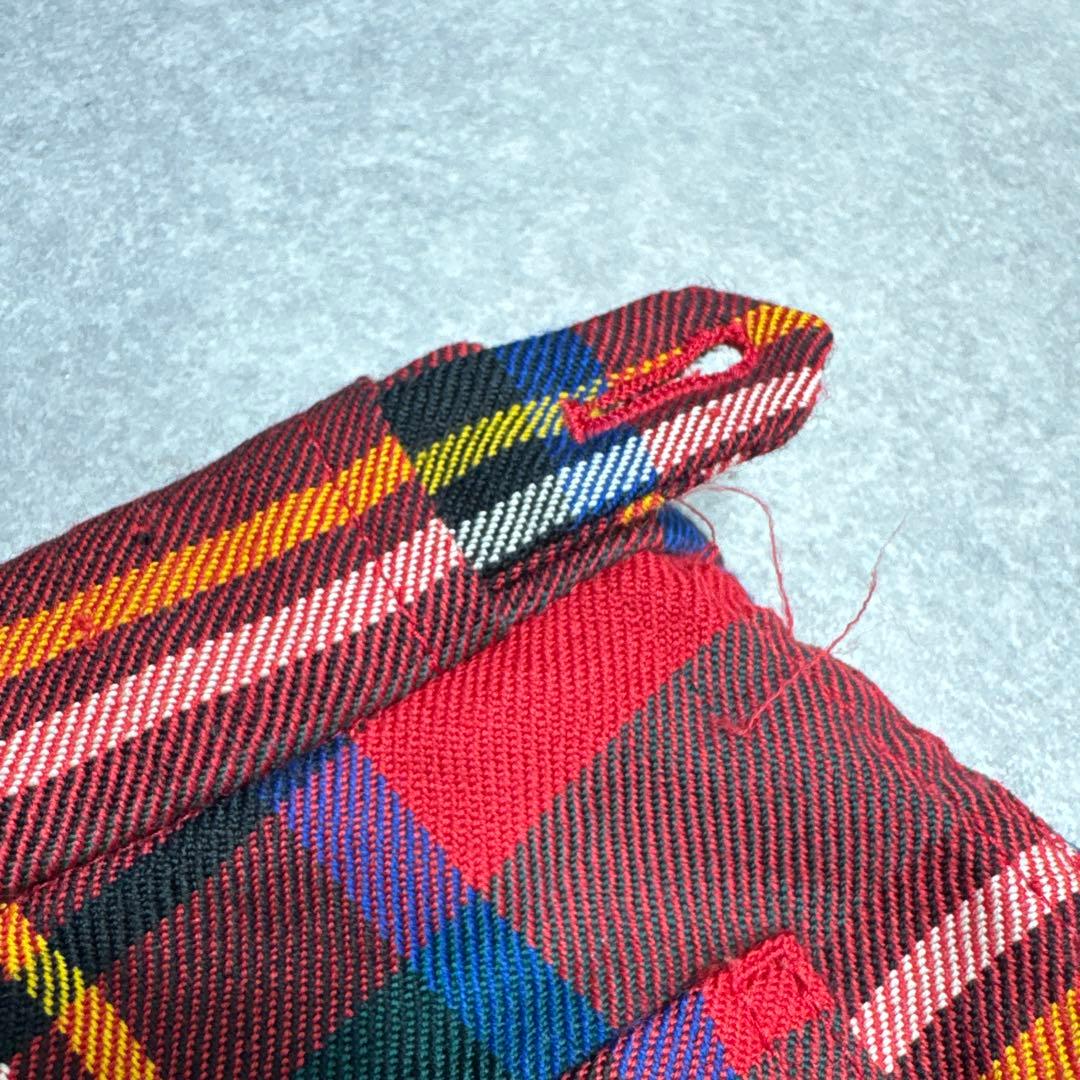 訳あり COMME des GARCONS チェック ウール ストレートパンツ