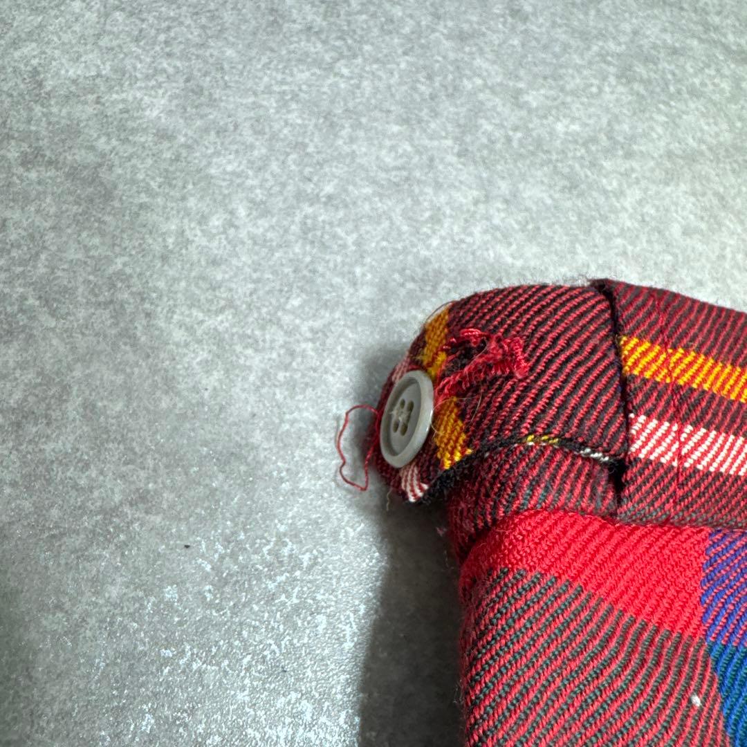 訳あり COMME des GARCONS チェック ウール ストレートパンツ