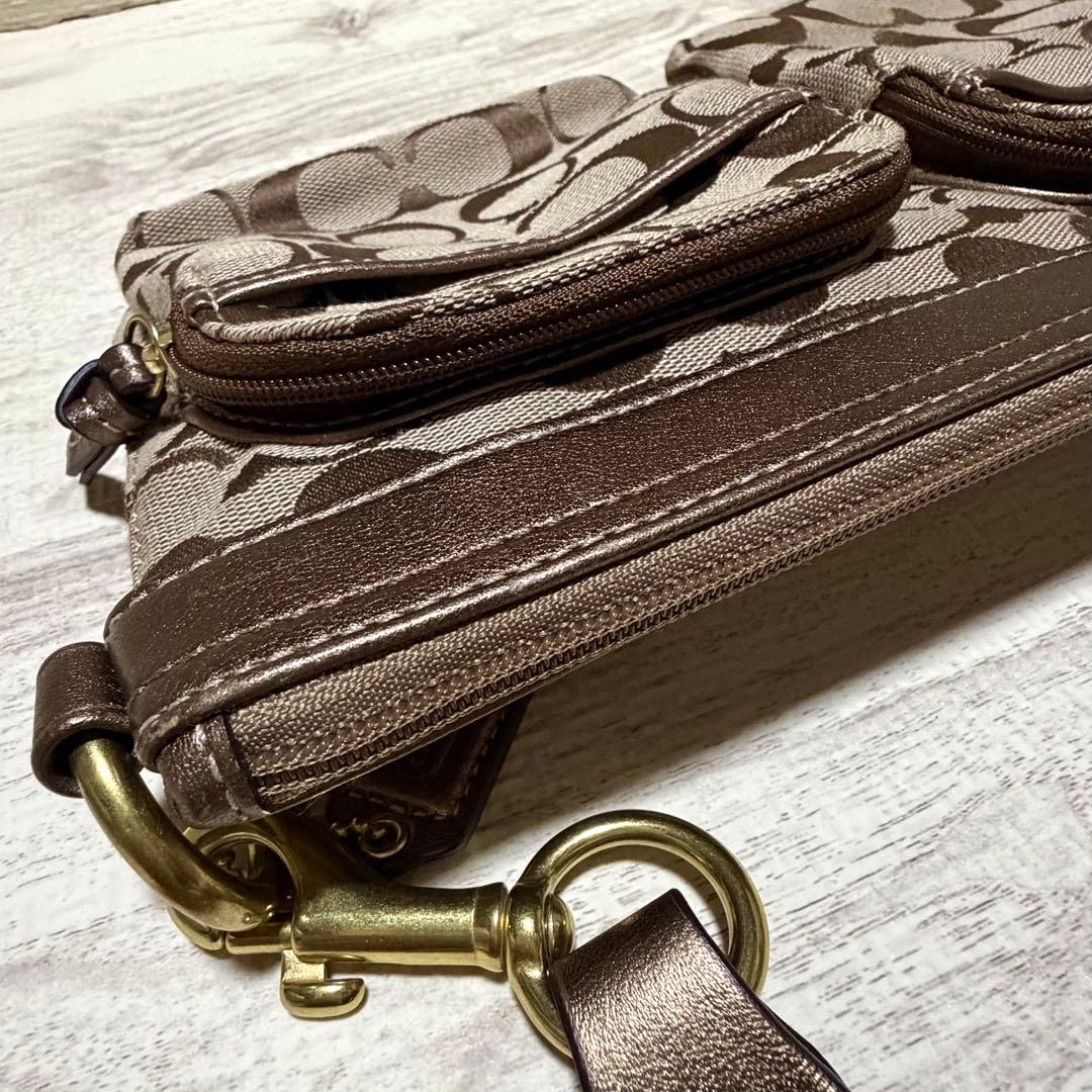 COACH コーチ ブラウン ボディバッグ ショルダーバッグ