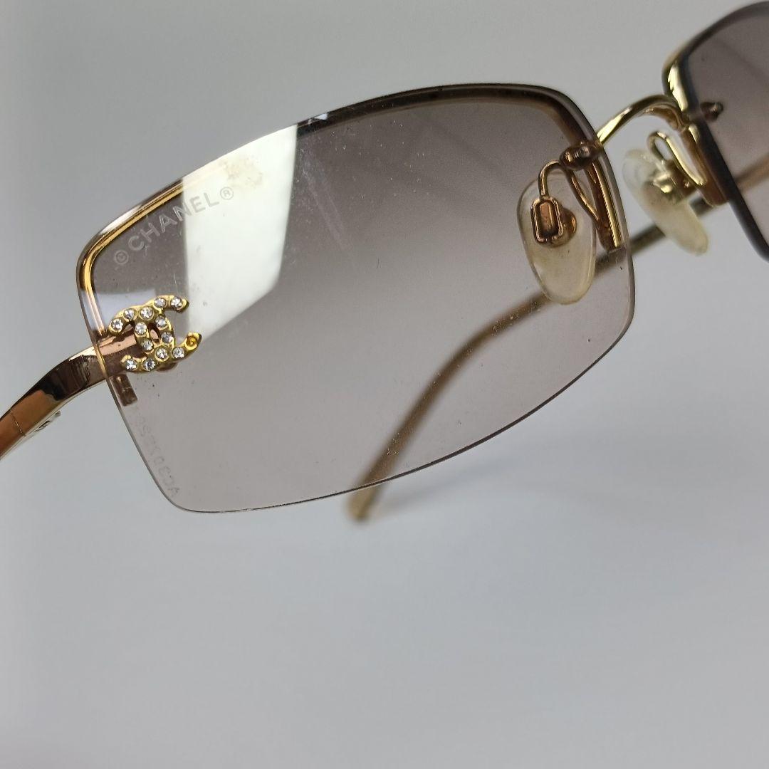 CHANELシャネル ハーフリムレスサングラス　4093-B　c.125/8Z