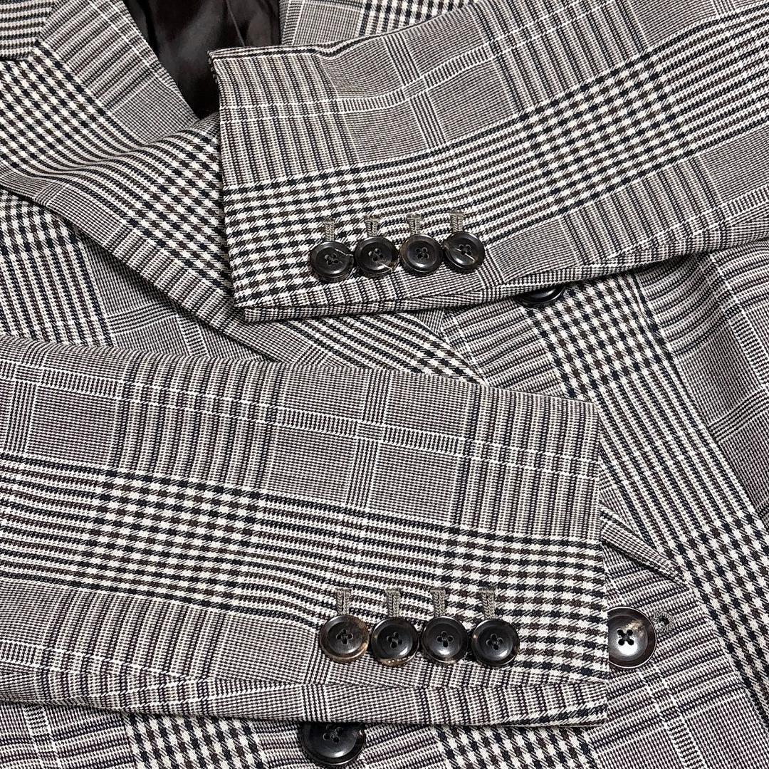 美品】 UNITED ARROWS ロングダブルジャケット 34 グレンチェック
