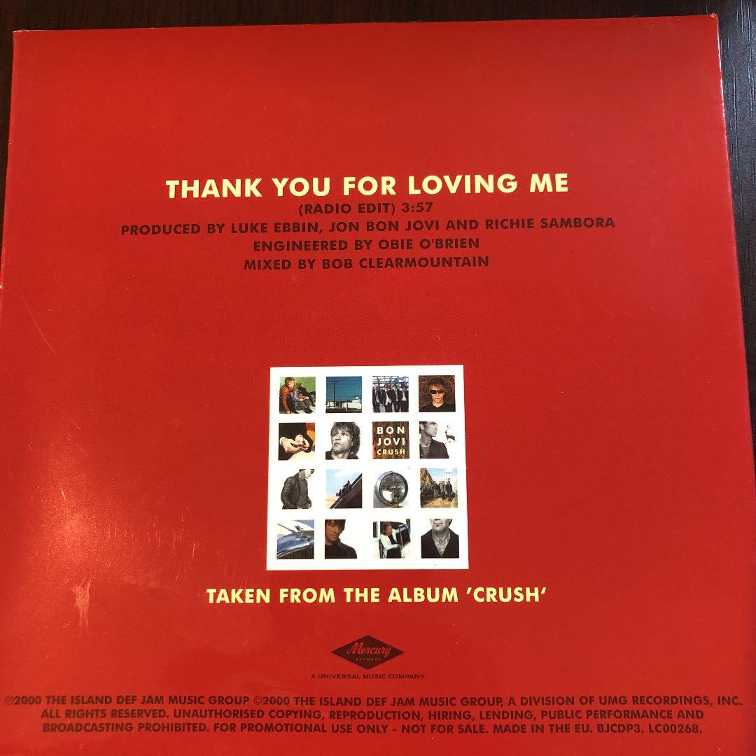 超貴重　非売品　BON JOVI  THANK YOU FOR LOVINGME