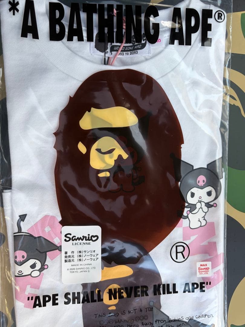 BAPE SANRIO KUROMI COLLEGE MINI TEE サンリオ