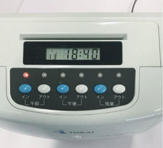★カード付 清掃済　TOKAI タイムレコーダー TR-001s 6欄印字