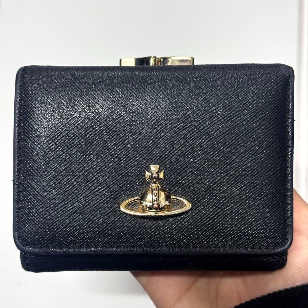 Vivienne Westwood ブラック 三つ折り財布