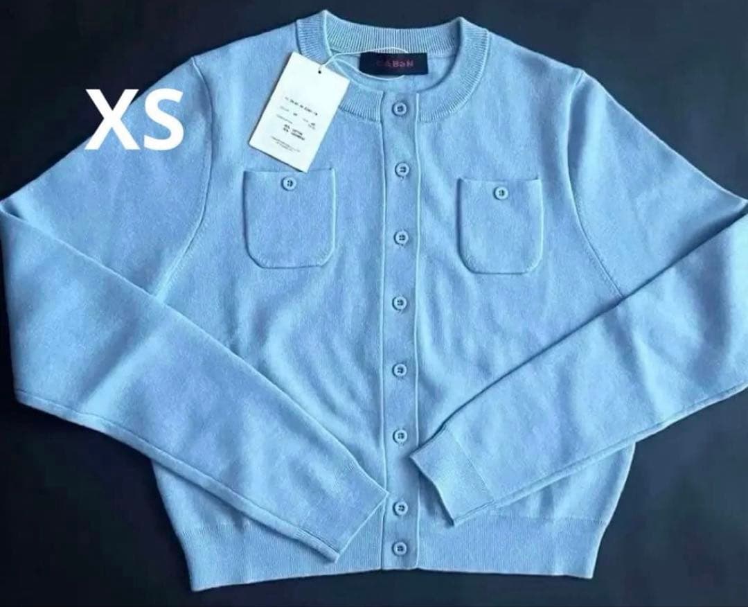 1点のみ◆即納◆CABaN コットンカシミヤ クルーネックカーディガン63 XS