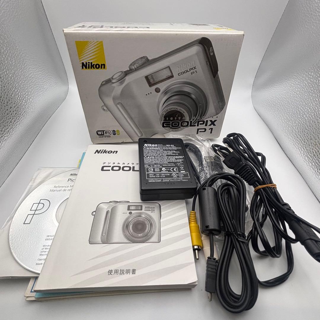 【美品 動作確認◎】Nikon COOLPIX P1 シルバー デジカメ