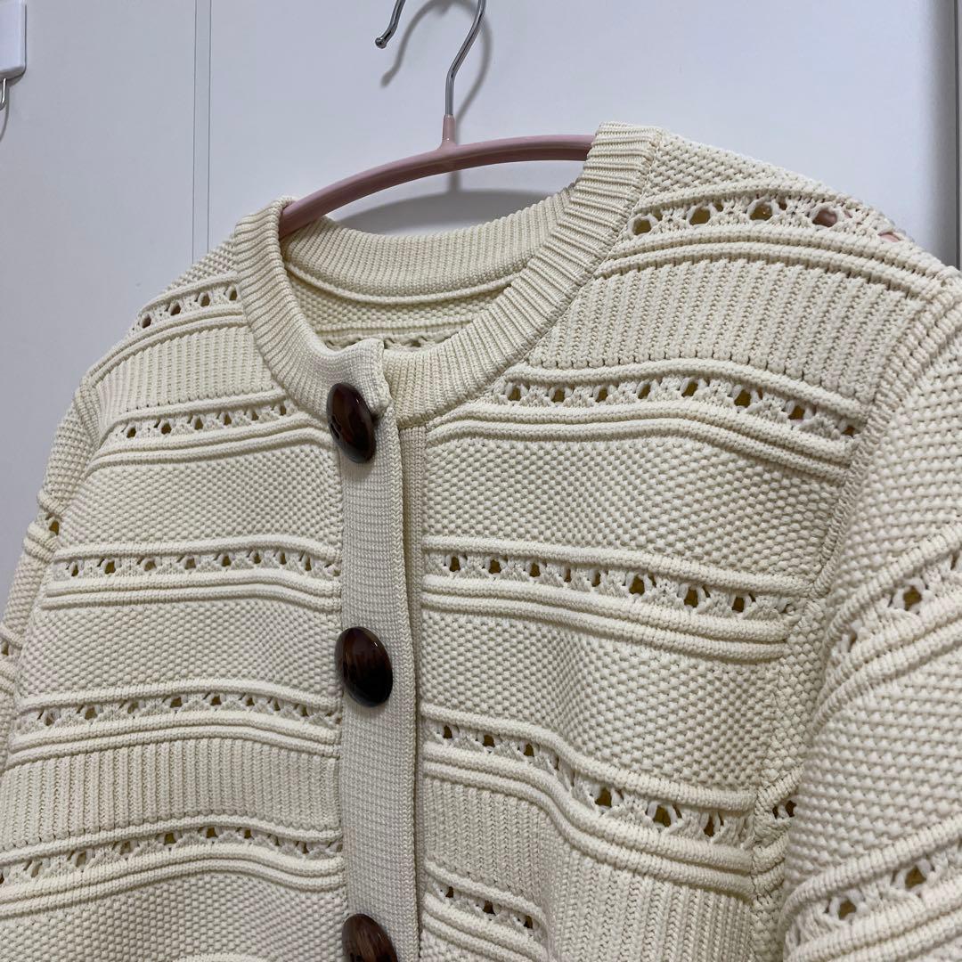 26SS ADAM ET ROPE' WEB限定mixパターンニットカーディガン