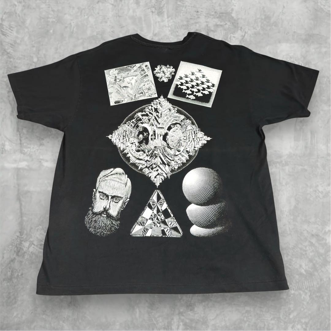 90s USA製 M.C.Escher 両面プリント Tシャツ アートT