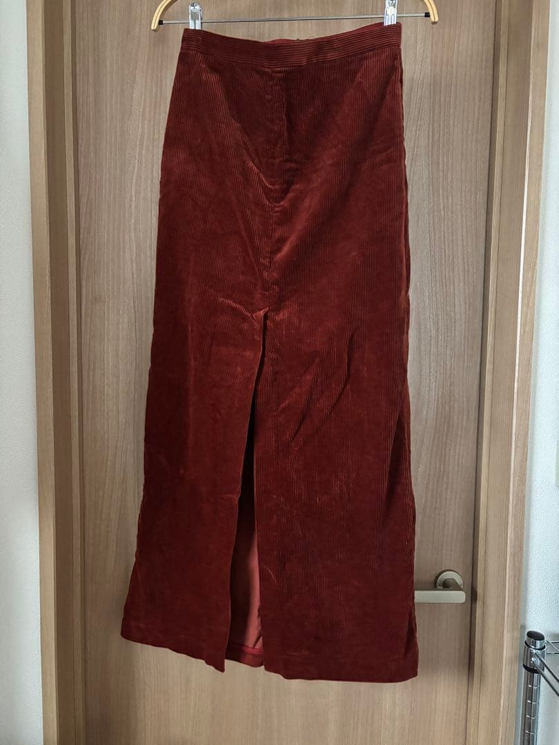 スカート AURALEE WASHED CORDUROY SLIT LONG SKIRT