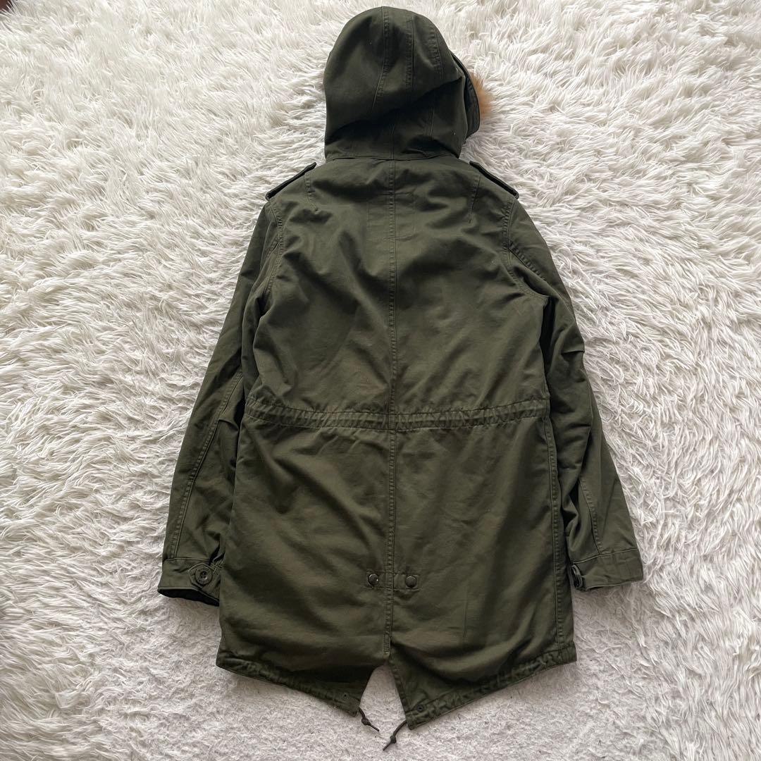X-girl ALPHA INDUSTRIES 2way ファー　モッズ コート
