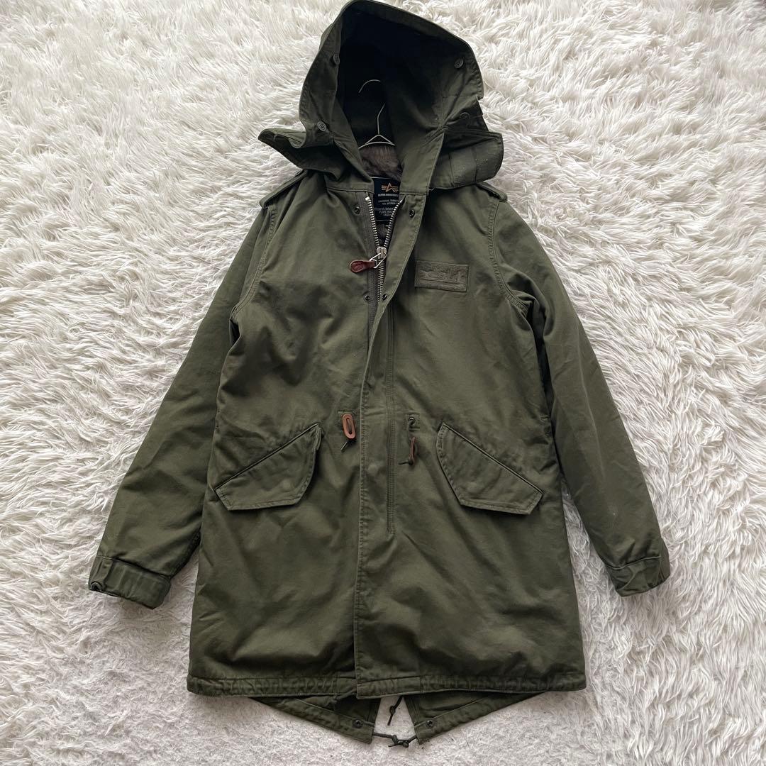 X-girl ALPHA INDUSTRIES 2way ファー　モッズ コート